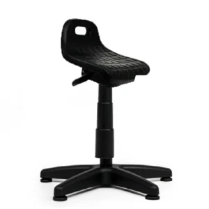 Banco ergonômico semi sentado com inclinação para postos industriais e produtivos