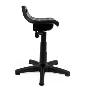 Banco ergonômico semi sentado com inclinação para postos industriais e produtivos