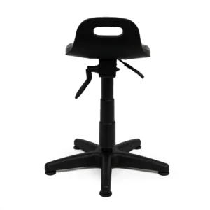 Banco ergonômico semi sentado com inclinação para postos industriais e produtivos