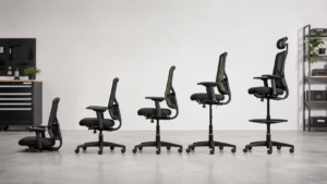 Comparativo de altura ideal da cadeira para diferentes postos de trabalho